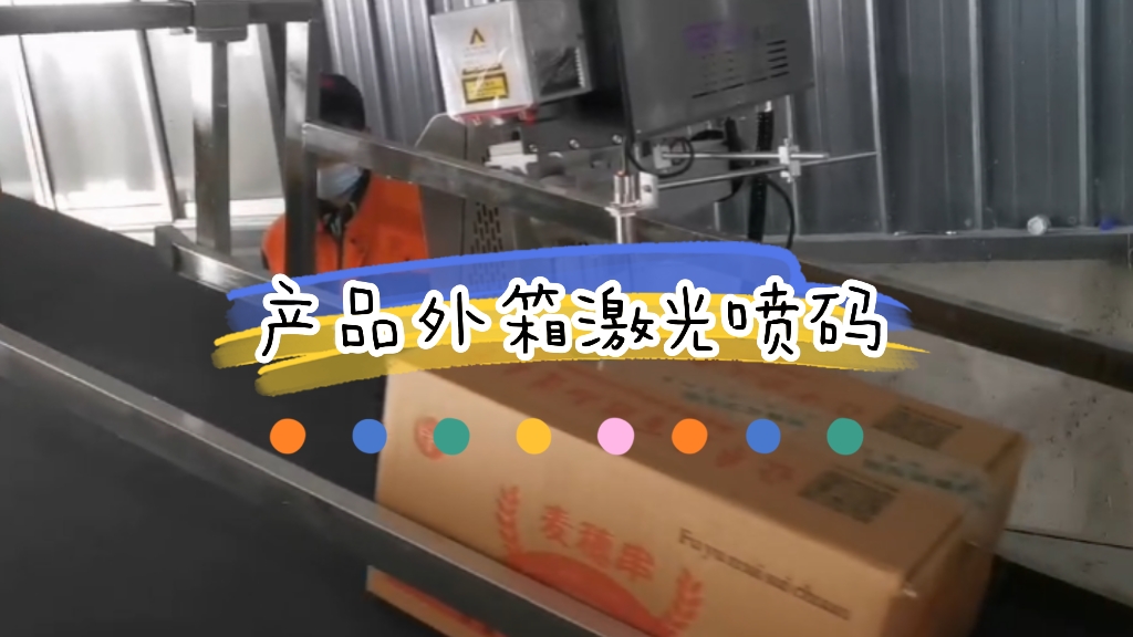 配套封箱机产品外箱激光打码应用